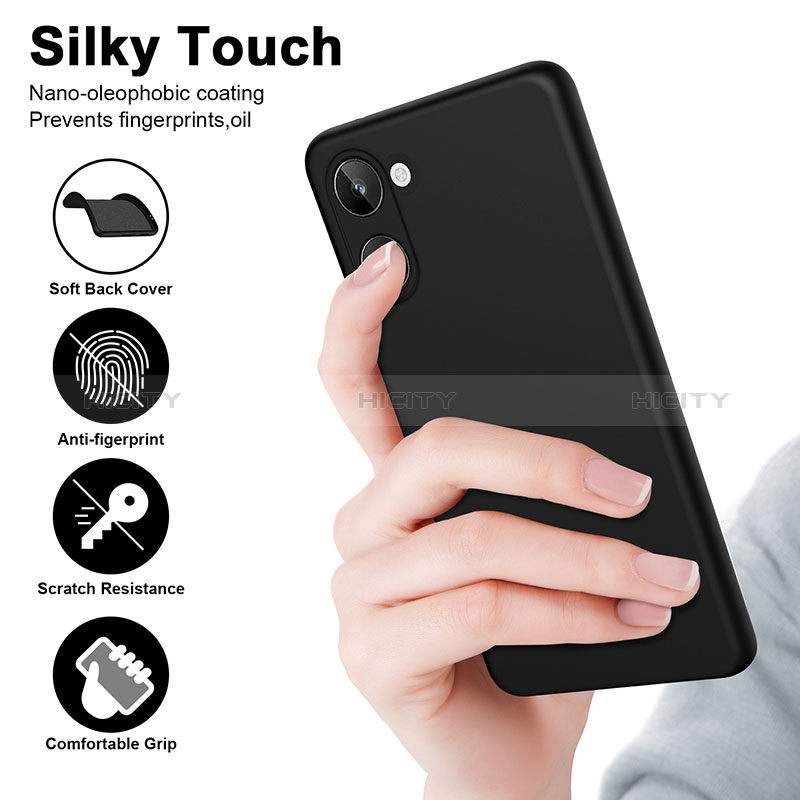 Silikon Hülle Handyhülle Ultra Dünn Flexible Schutzhülle 360 Grad Ganzkörper Tasche H01P für Realme 10 4G groß