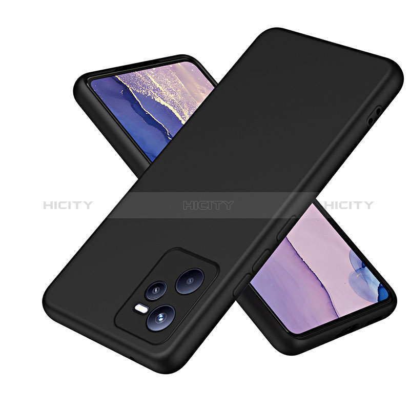 Silikon Hülle Handyhülle Ultra Dünn Flexible Schutzhülle 360 Grad Ganzkörper Tasche H01P für Realme C35 Schwarz