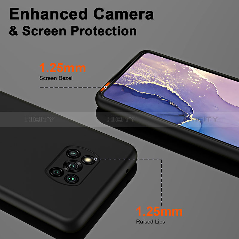 Silikon Hülle Handyhülle Ultra Dünn Flexible Schutzhülle 360 Grad Ganzkörper Tasche H01P für Xiaomi Poco X3 Pro groß