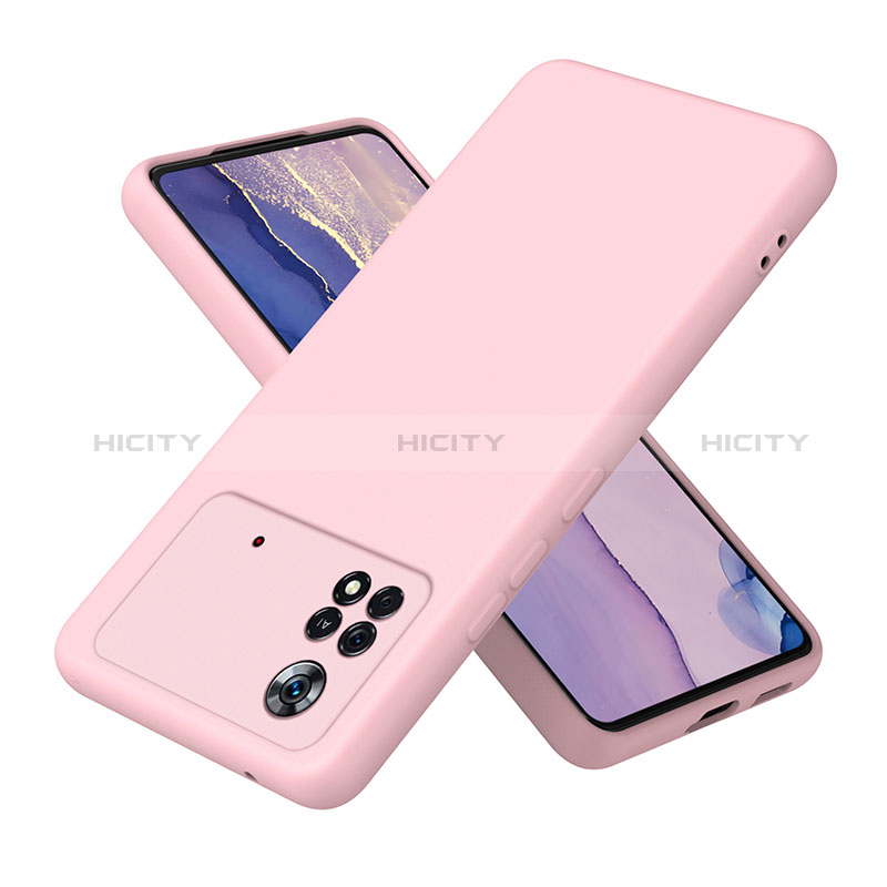 Silikon Hülle Handyhülle Ultra Dünn Flexible Schutzhülle 360 Grad Ganzkörper Tasche H01P für Xiaomi Poco X4 Pro 5G Rosegold Plus