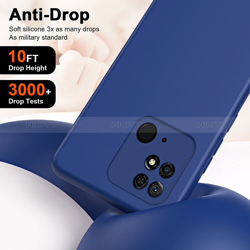 Silikon Hülle Handyhülle Ultra Dünn Flexible Schutzhülle 360 Grad Ganzkörper Tasche H01P für Xiaomi Redmi 10 India groß