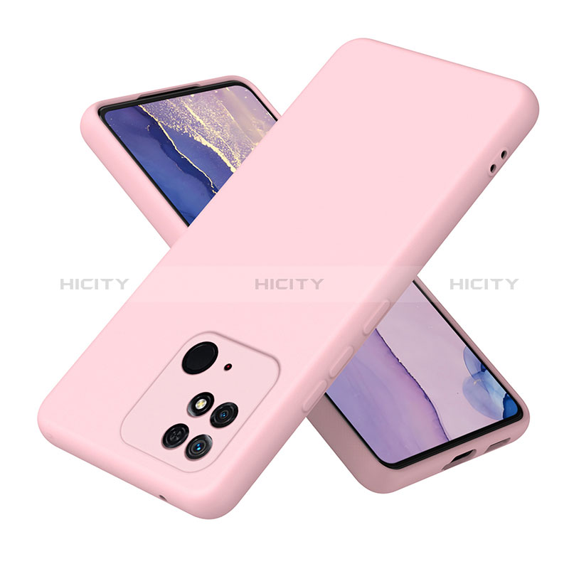 Silikon Hülle Handyhülle Ultra Dünn Flexible Schutzhülle 360 Grad Ganzkörper Tasche H01P für Xiaomi Redmi 10 Power Rosegold