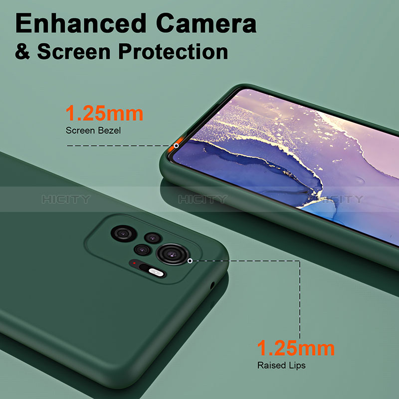 Silikon Hülle Handyhülle Ultra Dünn Flexible Schutzhülle 360 Grad Ganzkörper Tasche H01P für Xiaomi Redmi Note 10 4G groß