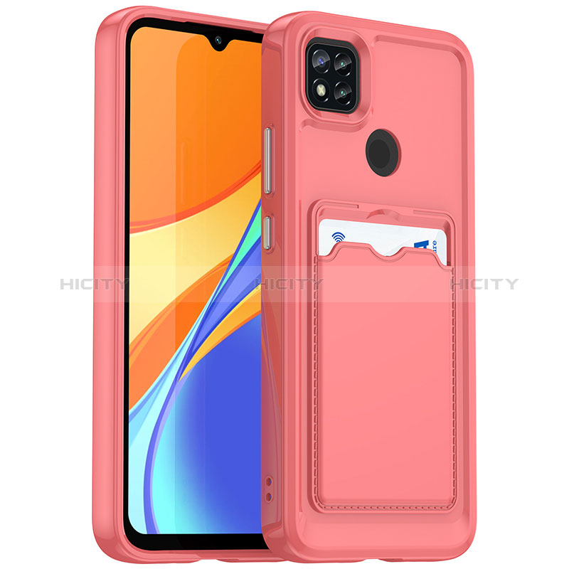 Silikon Hülle Handyhülle Ultra Dünn Flexible Schutzhülle 360 Grad Ganzkörper Tasche HD1 für Xiaomi Redmi 9 Activ Rot