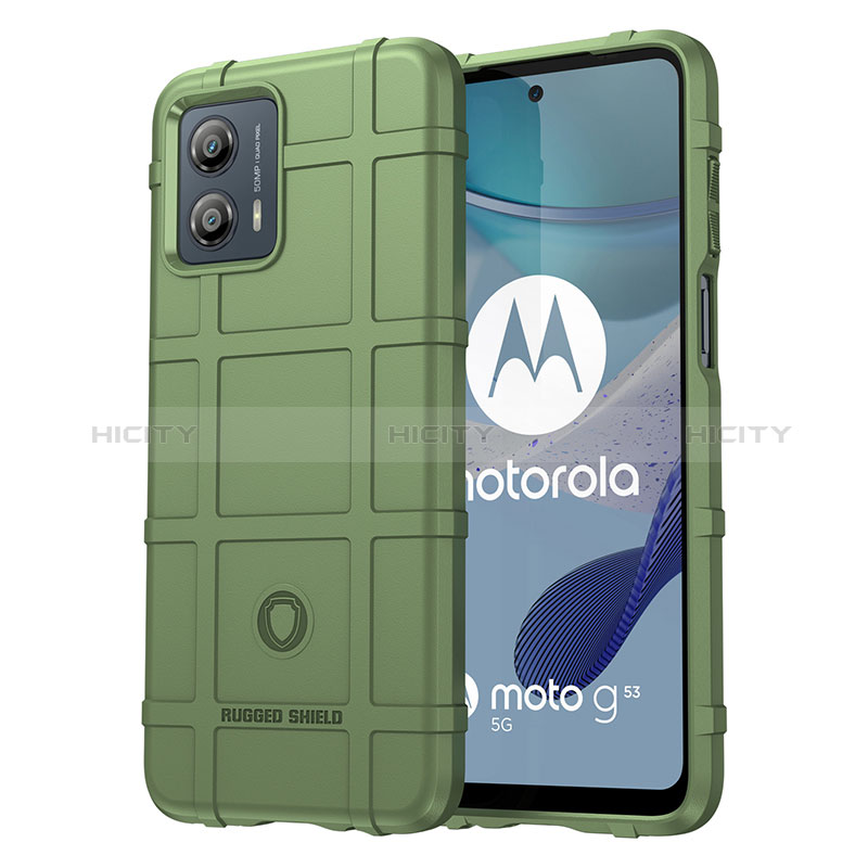 Silikon Hülle Handyhülle Ultra Dünn Flexible Schutzhülle 360 Grad Ganzkörper Tasche J01S für Motorola Moto G53 5G groß