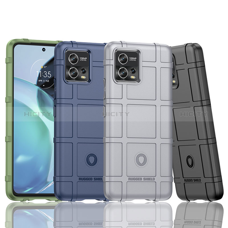 Silikon Hülle Handyhülle Ultra Dünn Flexible Schutzhülle 360 Grad Ganzkörper Tasche J01S für Motorola Moto G72 groß