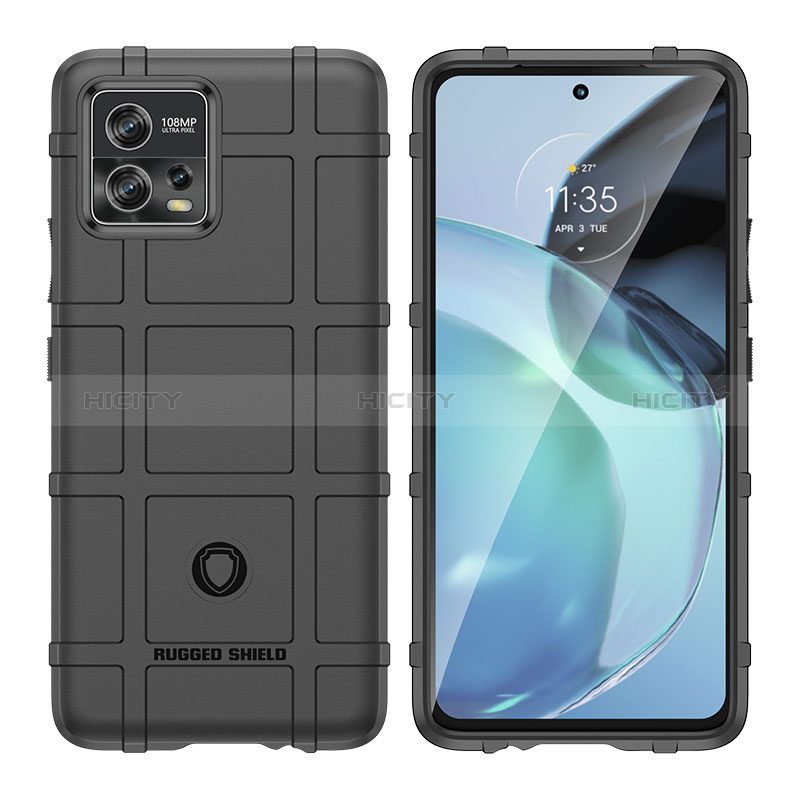 Silikon Hülle Handyhülle Ultra Dünn Flexible Schutzhülle 360 Grad Ganzkörper Tasche J01S für Motorola Moto G72 groß