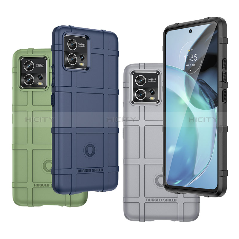 Silikon Hülle Handyhülle Ultra Dünn Flexible Schutzhülle 360 Grad Ganzkörper Tasche J01S für Motorola Moto G72 groß