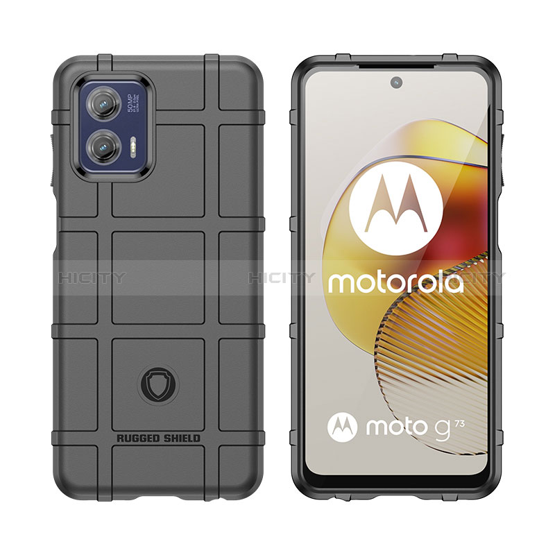 Silikon Hülle Handyhülle Ultra Dünn Flexible Schutzhülle 360 Grad Ganzkörper Tasche J01S für Motorola Moto G73 5G groß