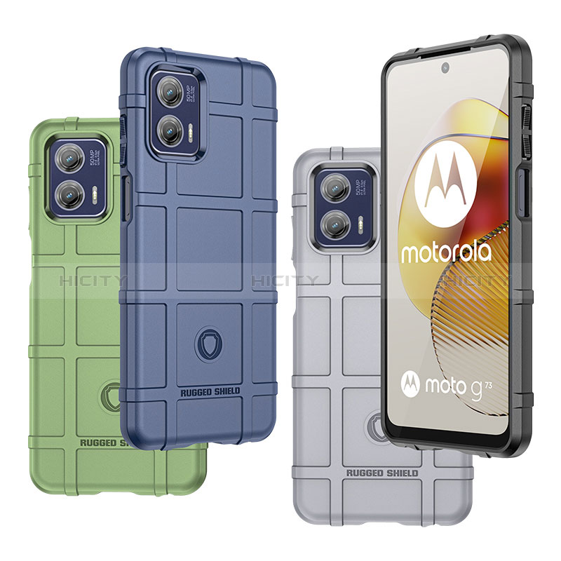Silikon Hülle Handyhülle Ultra Dünn Flexible Schutzhülle 360 Grad Ganzkörper Tasche J01S für Motorola Moto G73 5G