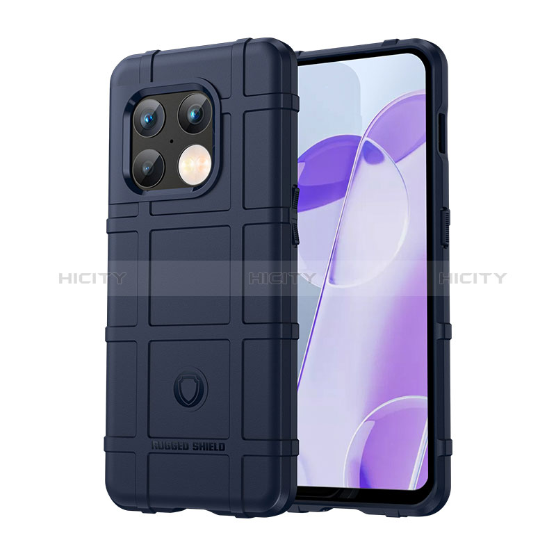 Silikon Hülle Handyhülle Ultra Dünn Flexible Schutzhülle 360 Grad Ganzkörper Tasche J01S für OnePlus 10 Pro 5G Blau