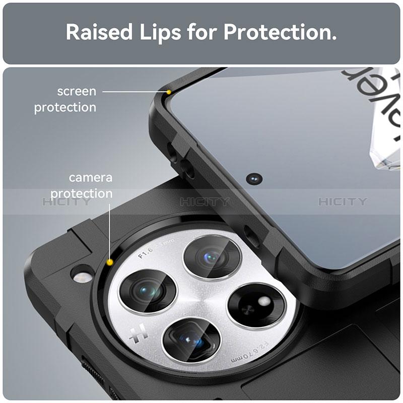 Silikon Hülle Handyhülle Ultra Dünn Flexible Schutzhülle 360 Grad Ganzkörper Tasche J01S für OnePlus 12R 5G groß