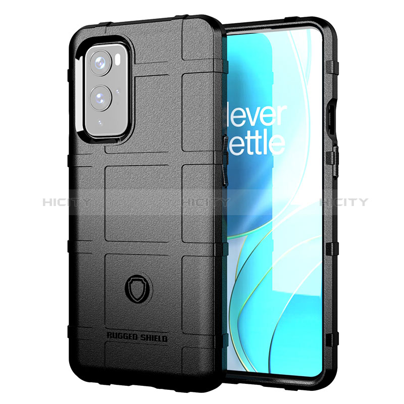 Silikon Hülle Handyhülle Ultra Dünn Flexible Schutzhülle 360 Grad Ganzkörper Tasche J01S für OnePlus 9 5G Schwarz