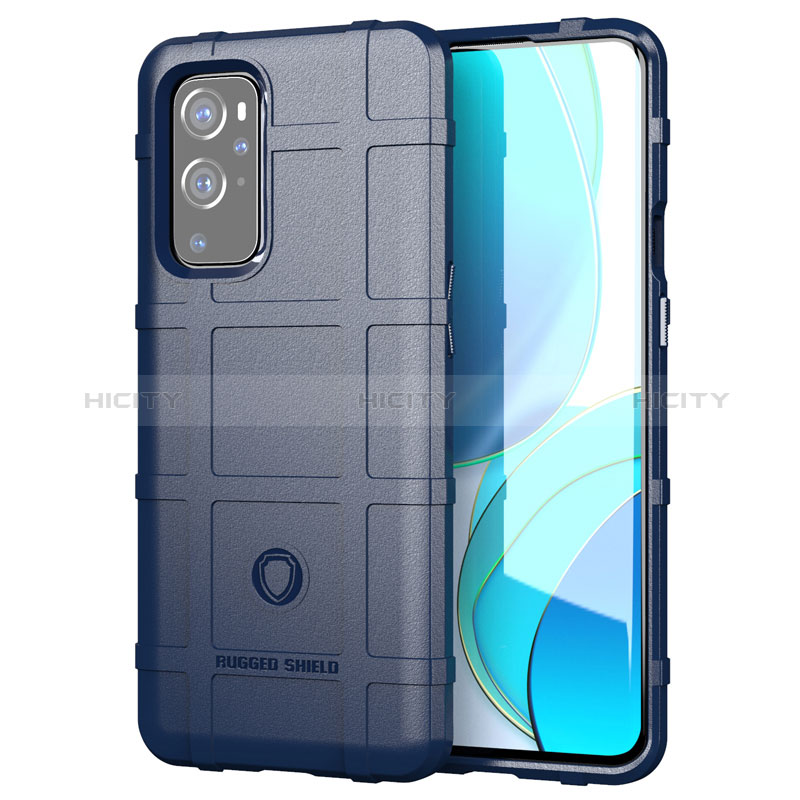 Silikon Hülle Handyhülle Ultra Dünn Flexible Schutzhülle 360 Grad Ganzkörper Tasche J01S für OnePlus 9 Pro 5G Blau