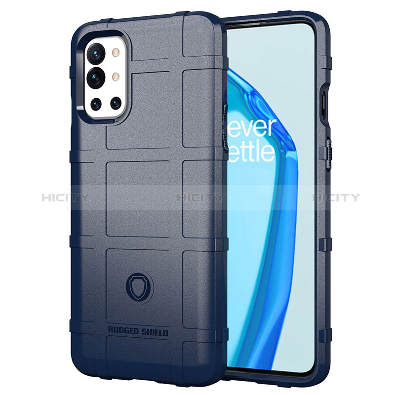 Silikon Hülle Handyhülle Ultra Dünn Flexible Schutzhülle 360 Grad Ganzkörper Tasche J01S für OnePlus 9R 5G Blau Plus