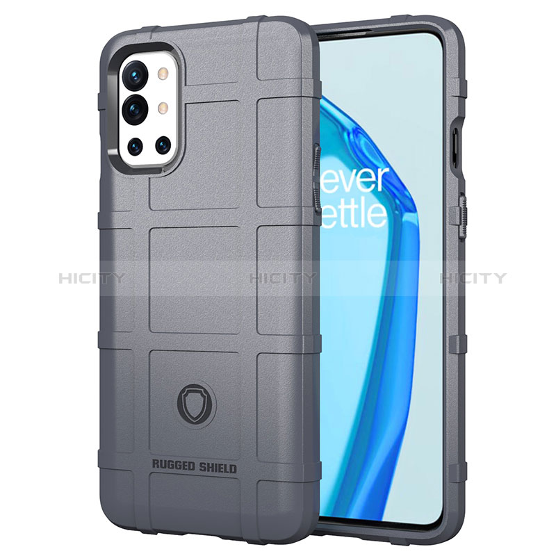 Silikon Hülle Handyhülle Ultra Dünn Flexible Schutzhülle 360 Grad Ganzkörper Tasche J01S für OnePlus 9R 5G Grau