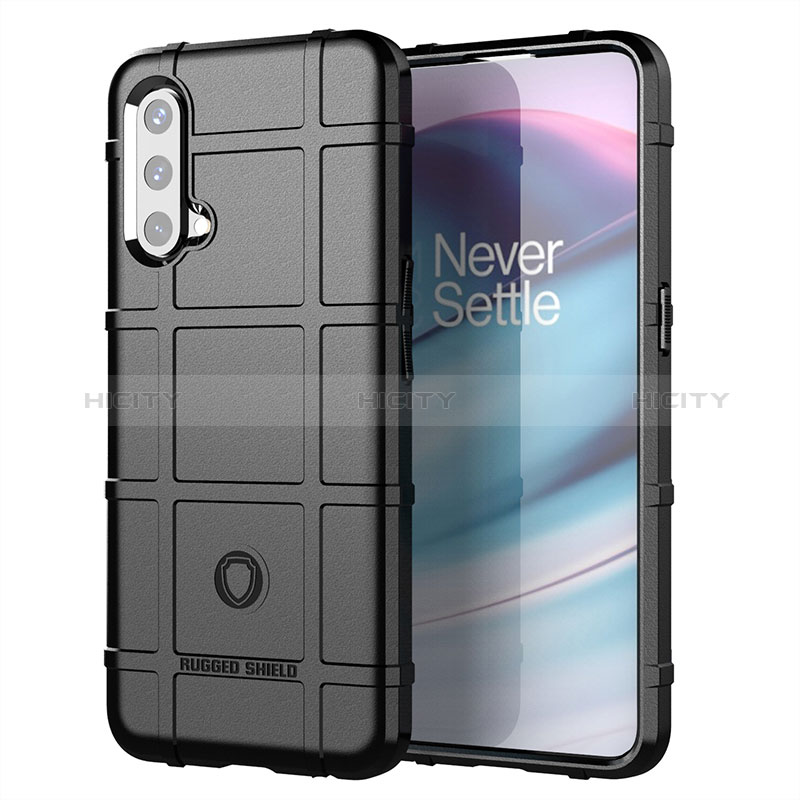 Silikon Hülle Handyhülle Ultra Dünn Flexible Schutzhülle 360 Grad Ganzkörper Tasche J01S für OnePlus Nord CE 5G Schwarz