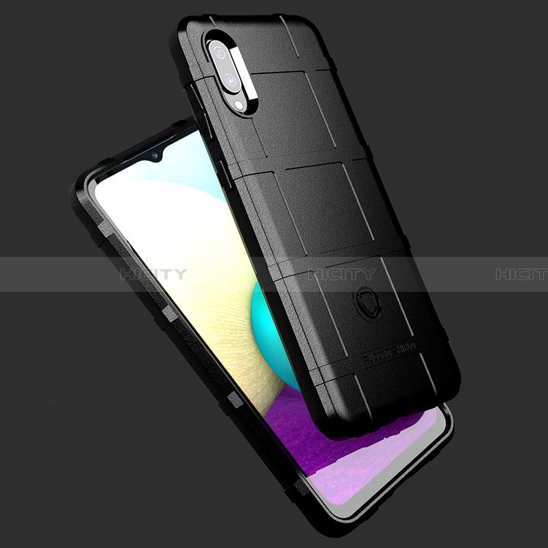 Silikon Hülle Handyhülle Ultra Dünn Flexible Schutzhülle 360 Grad Ganzkörper Tasche J01S für Samsung Galaxy A02 groß