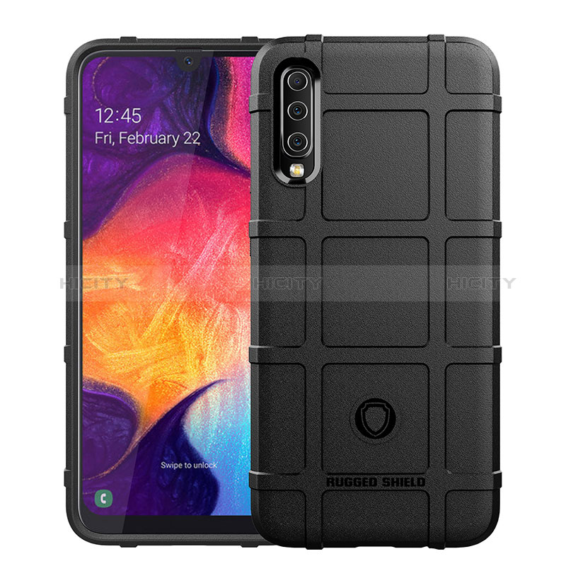 Silikon Hülle Handyhülle Ultra Dünn Flexible Schutzhülle 360 Grad Ganzkörper Tasche J01S für Samsung Galaxy A30S groß