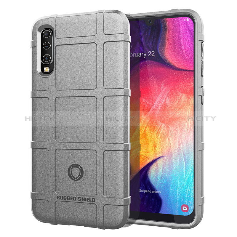 Silikon Hülle Handyhülle Ultra Dünn Flexible Schutzhülle 360 Grad Ganzkörper Tasche J01S für Samsung Galaxy A30S groß