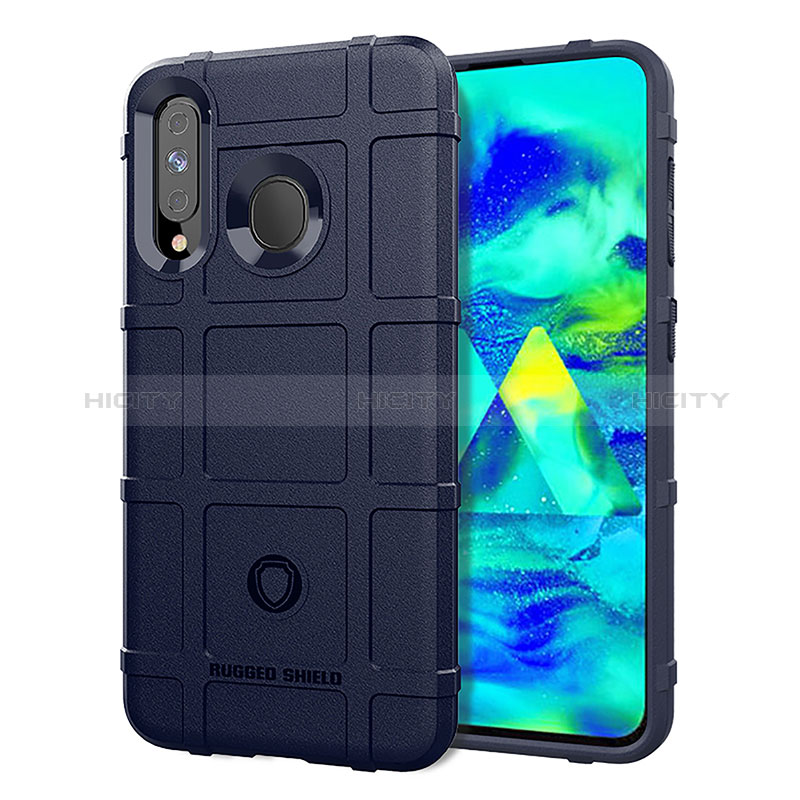 Silikon Hülle Handyhülle Ultra Dünn Flexible Schutzhülle 360 Grad Ganzkörper Tasche J01S für Samsung Galaxy A60 Blau