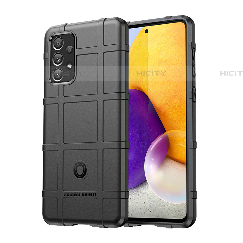 Silikon Hülle Handyhülle Ultra Dünn Flexible Schutzhülle 360 Grad Ganzkörper Tasche J01S für Samsung Galaxy A73 5G Schwarz