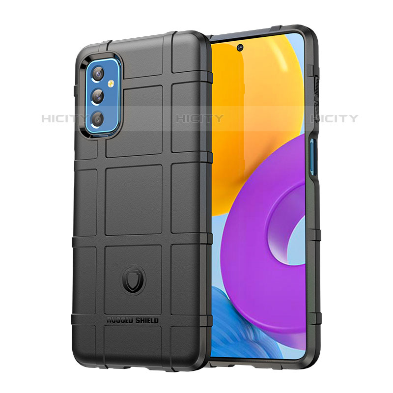 Silikon Hülle Handyhülle Ultra Dünn Flexible Schutzhülle 360 Grad Ganzkörper Tasche J01S für Samsung Galaxy M52 5G Schwarz Plus