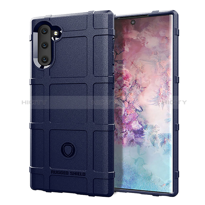 Silikon Hülle Handyhülle Ultra Dünn Flexible Schutzhülle 360 Grad Ganzkörper Tasche J01S für Samsung Galaxy Note 10 5G Blau Plus