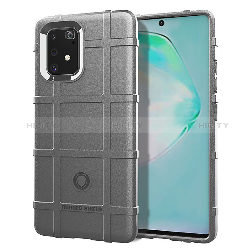 Silikon Hülle Handyhülle Ultra Dünn Flexible Schutzhülle 360 Grad Ganzkörper Tasche J01S für Samsung Galaxy S10 Lite Grau