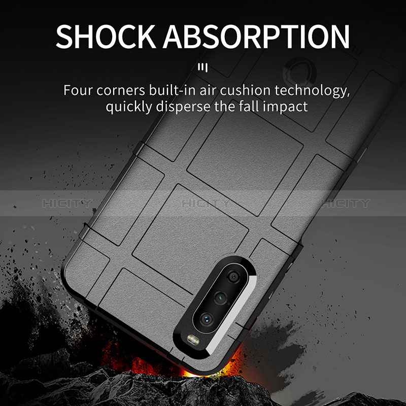 Silikon Hülle Handyhülle Ultra Dünn Flexible Schutzhülle 360 Grad Ganzkörper Tasche J01S für Sony Xperia 10 III SOG04 groß