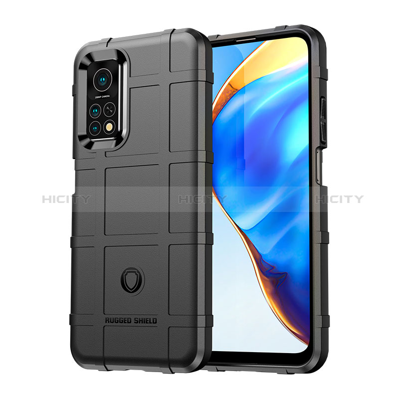 Silikon Hülle Handyhülle Ultra Dünn Flexible Schutzhülle 360 Grad Ganzkörper Tasche J01S für Xiaomi Mi 10T Pro 5G Schwarz