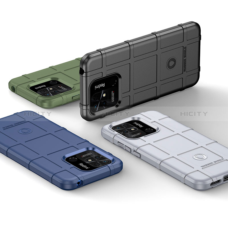 Silikon Hülle Handyhülle Ultra Dünn Flexible Schutzhülle 360 Grad Ganzkörper Tasche J01S für Xiaomi Redmi 10 India groß