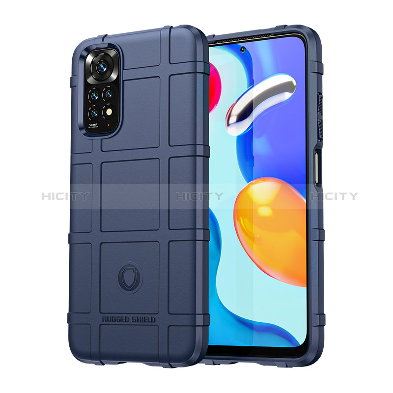 Silikon Hülle Handyhülle Ultra Dünn Flexible Schutzhülle 360 Grad Ganzkörper Tasche J01S für Xiaomi Redmi Note 11S 4G Blau Plus