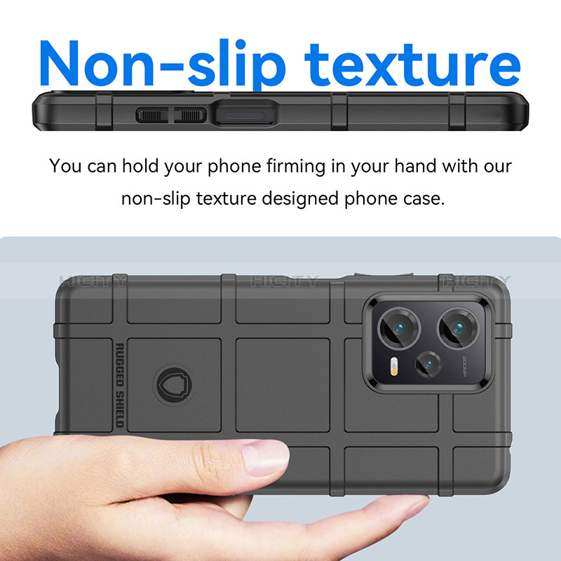 Silikon Hülle Handyhülle Ultra Dünn Flexible Schutzhülle 360 Grad Ganzkörper Tasche J01S für Xiaomi Redmi Note 12 Pro+ Plus 5G