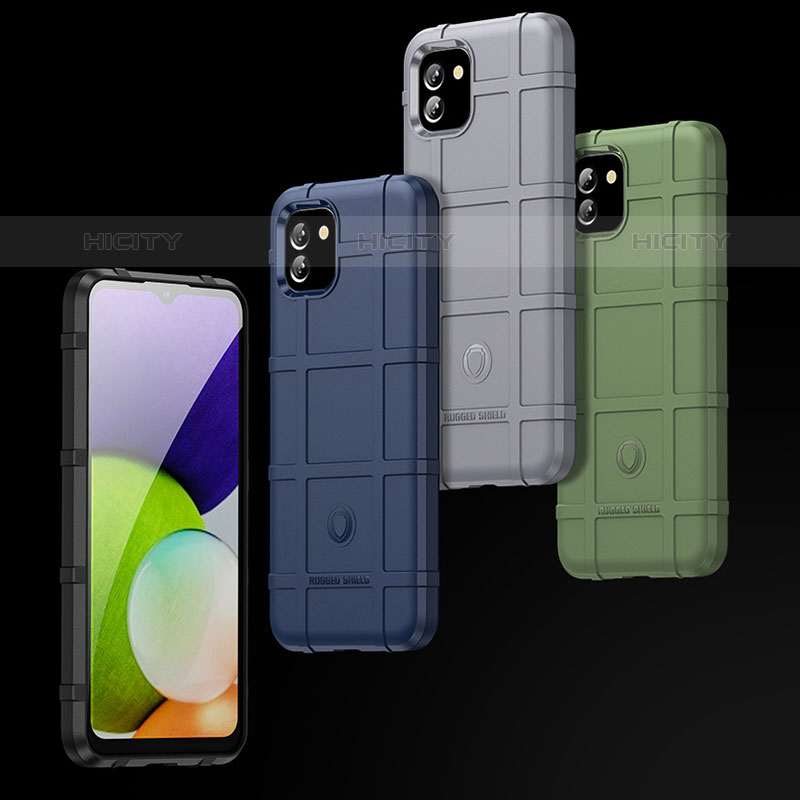 Silikon Hülle Handyhülle Ultra Dünn Flexible Schutzhülle 360 Grad Ganzkörper Tasche J02S für Samsung Galaxy A03