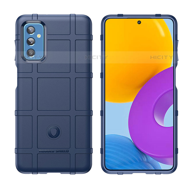 Silikon Hülle Handyhülle Ultra Dünn Flexible Schutzhülle 360 Grad Ganzkörper Tasche J02S für Samsung Galaxy M52 5G Blau