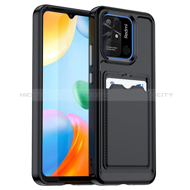 Silikon Hülle Handyhülle Ultra Dünn Flexible Schutzhülle 360 Grad Ganzkörper Tasche J02S für Xiaomi Redmi 10 Power Schwarz Plus