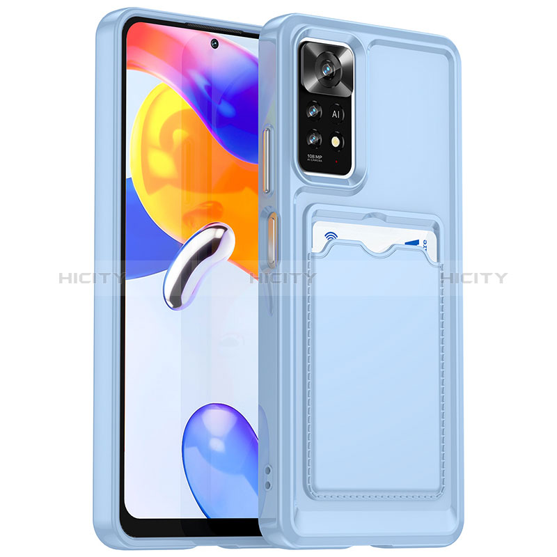 Silikon Hülle Handyhülle Ultra Dünn Flexible Schutzhülle 360 Grad Ganzkörper Tasche J02S für Xiaomi Redmi Note 11 4G (2022) Blau