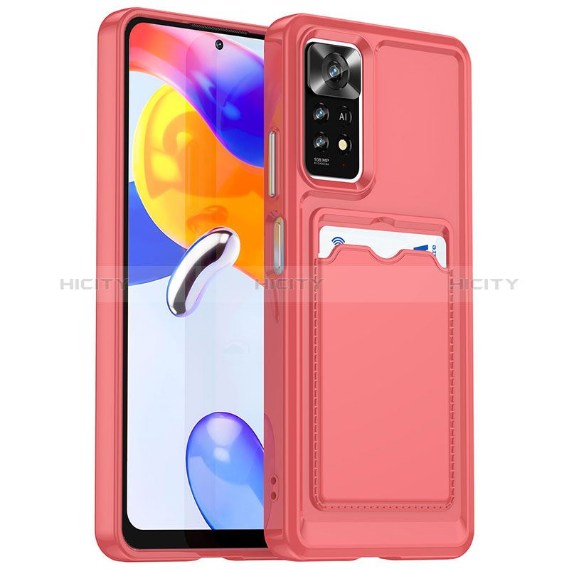 Silikon Hülle Handyhülle Ultra Dünn Flexible Schutzhülle 360 Grad Ganzkörper Tasche J02S für Xiaomi Redmi Note 11 Pro+ Plus 5G Rot