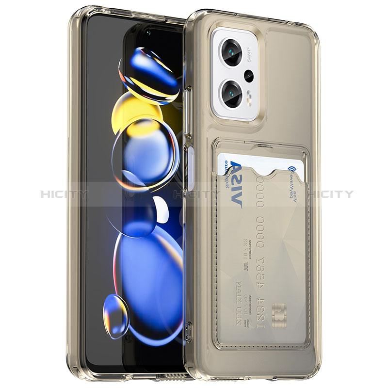 Silikon Hülle Handyhülle Ultra Dünn Flexible Schutzhülle 360 Grad Ganzkörper Tasche J02S für Xiaomi Redmi Note 11T Pro 5G Grau Plus