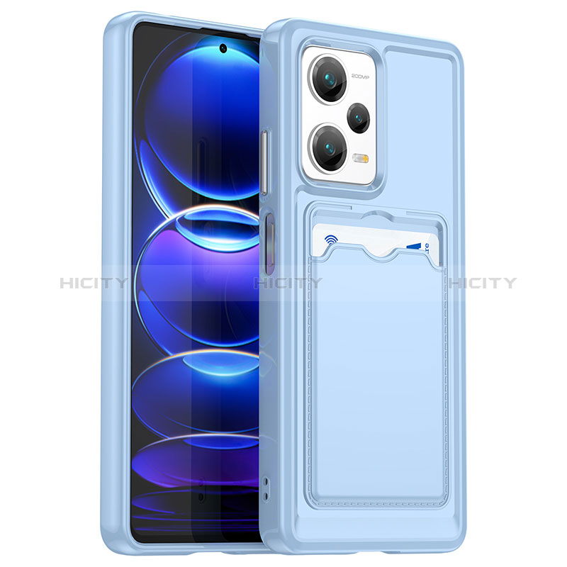 Silikon Hülle Handyhülle Ultra Dünn Flexible Schutzhülle 360 Grad Ganzkörper Tasche J02S für Xiaomi Redmi Note 12 Explorer Blau Plus