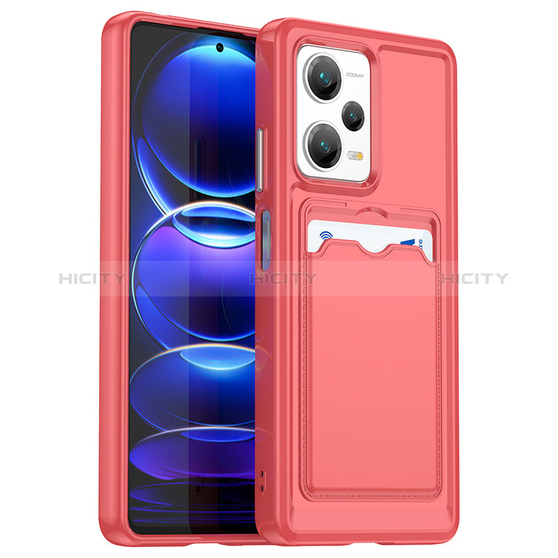 Silikon Hülle Handyhülle Ultra Dünn Flexible Schutzhülle 360 Grad Ganzkörper Tasche J02S für Xiaomi Redmi Note 12 Explorer Rot Plus