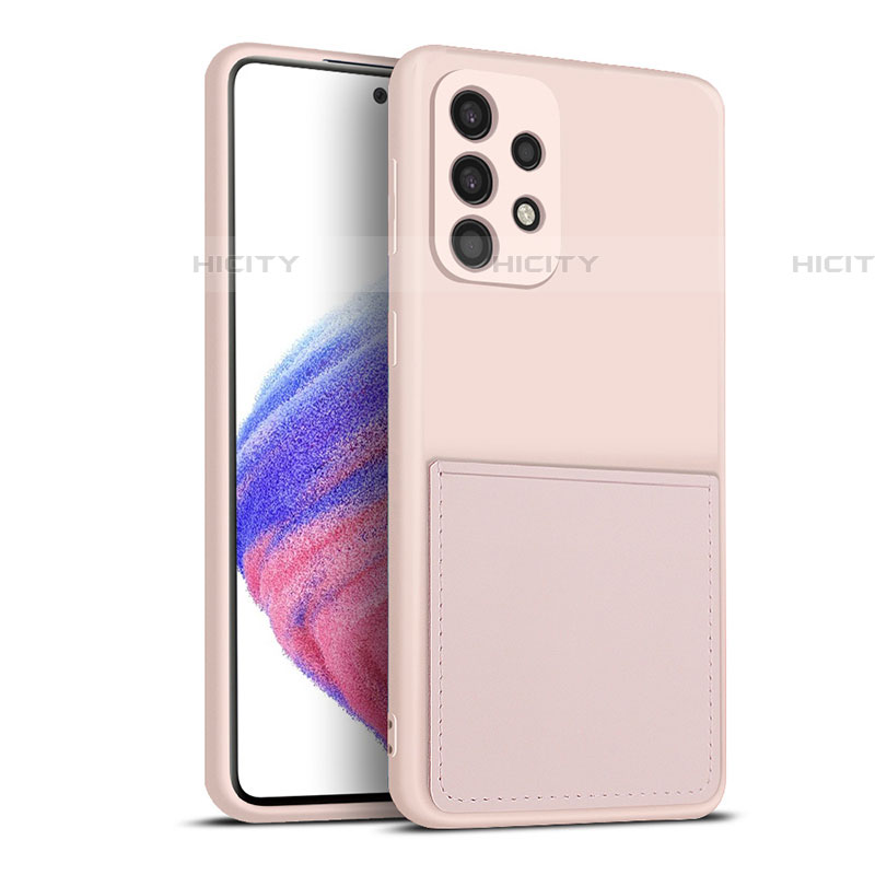 Silikon Hülle Handyhülle Ultra Dünn Flexible Schutzhülle 360 Grad Ganzkörper Tasche MJ1 für Samsung Galaxy A53 5G Rosa