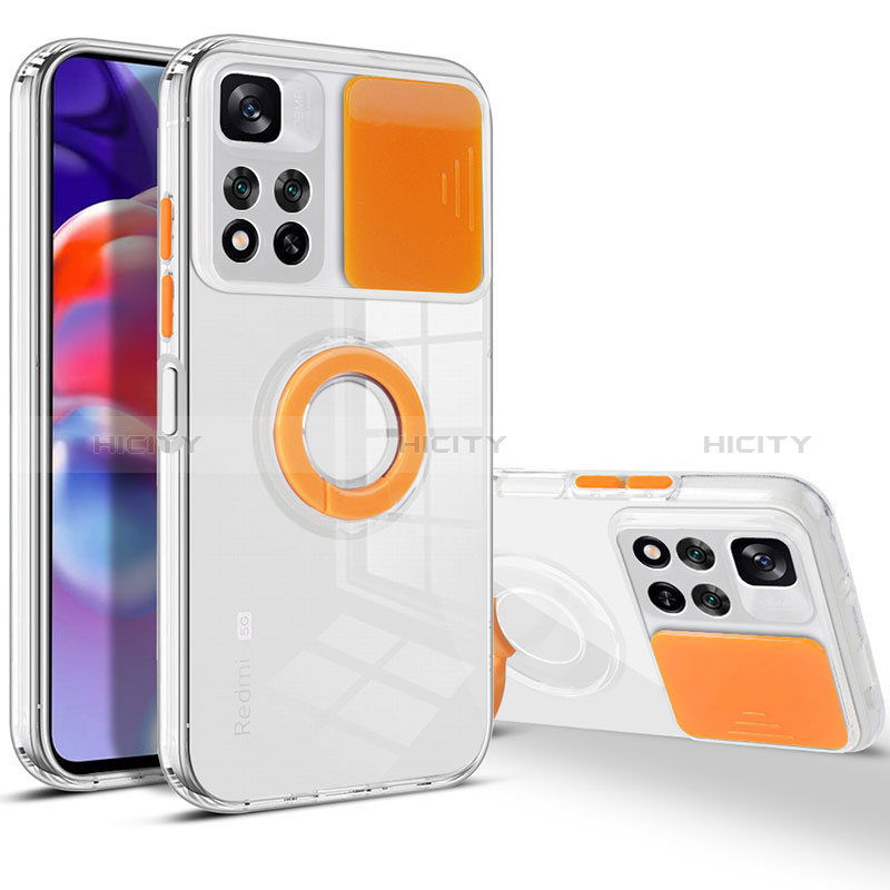 Silikon Hülle Handyhülle Ultra Dünn Flexible Schutzhülle 360 Grad Ganzkörper Tasche MJ1 für Xiaomi Mi 11i 5G (2022) Orange Plus