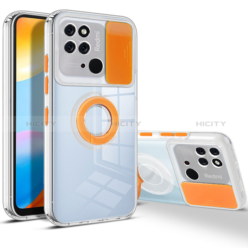 Silikon Hülle Handyhülle Ultra Dünn Flexible Schutzhülle 360 Grad Ganzkörper Tasche MJ1 für Xiaomi Redmi 10 Power Orange Plus