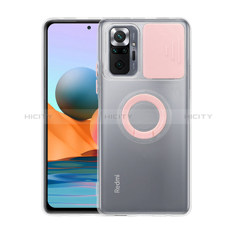 Silikon Hülle Handyhülle Ultra Dünn Flexible Schutzhülle 360 Grad Ganzkörper Tasche MJ1 für Xiaomi Redmi Note 10 Pro 4G Rosa