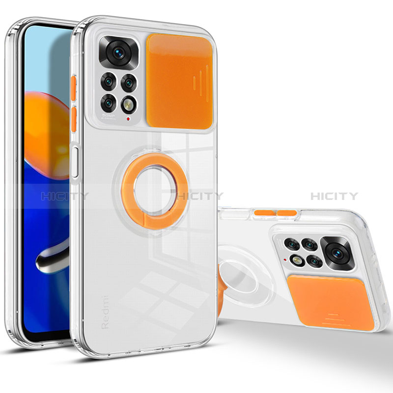 Silikon Hülle Handyhülle Ultra Dünn Flexible Schutzhülle 360 Grad Ganzkörper Tasche MJ1 für Xiaomi Redmi Note 11 4G (2022) Orange Plus