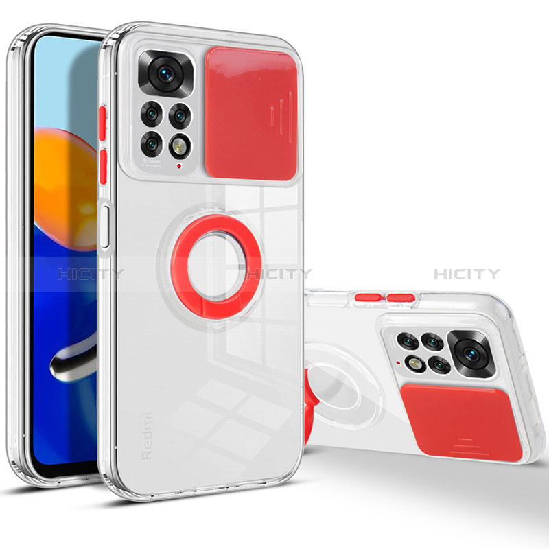 Silikon Hülle Handyhülle Ultra Dünn Flexible Schutzhülle 360 Grad Ganzkörper Tasche MJ1 für Xiaomi Redmi Note 11 4G (2022) Rot Plus