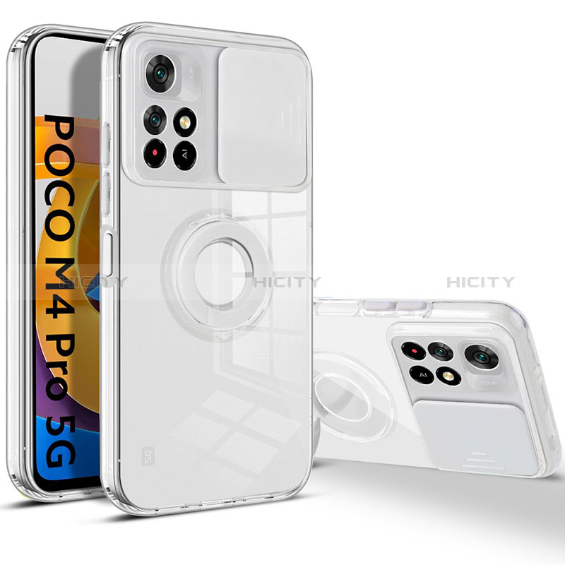 Silikon Hülle Handyhülle Ultra Dünn Flexible Schutzhülle 360 Grad Ganzkörper Tasche MJ1 für Xiaomi Redmi Note 11 5G Weiß