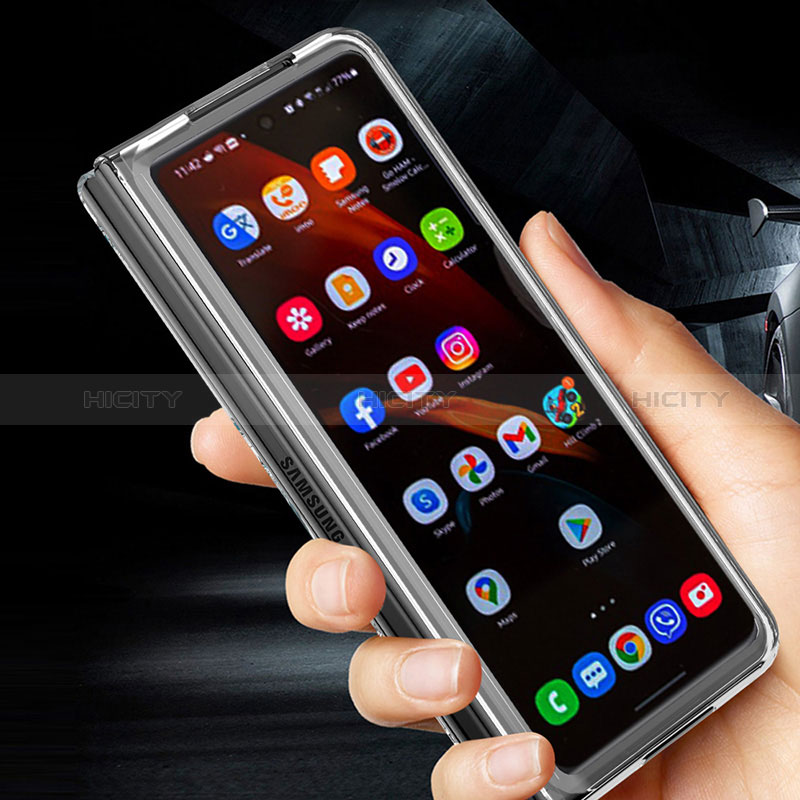 Silikon Hülle Handyhülle Ultra Dünn Flexible Schutzhülle 360 Grad Ganzkörper Tasche MJ2 für Samsung Galaxy Z Fold3 5G groß